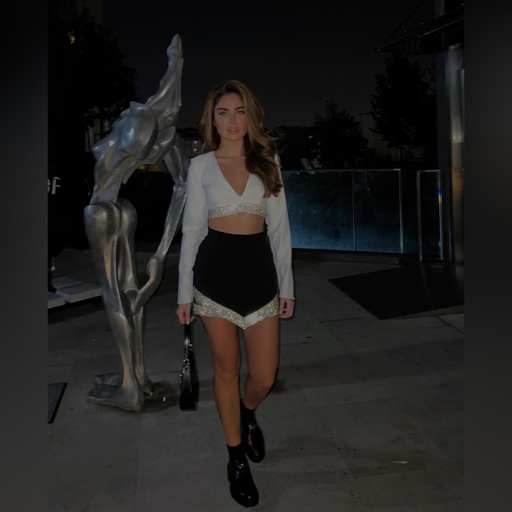 ✨ ZARA NWT  SHINY MINI SKIRT  ✨